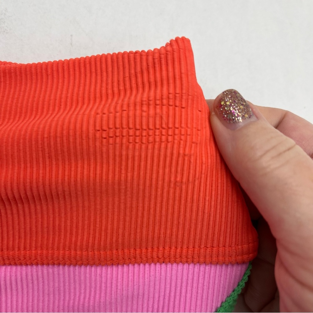 Beach Riot Emmy Colorblock Swim Bottom Womens Size Small Pink Orange Green NWOT - Picture 9 of 11
